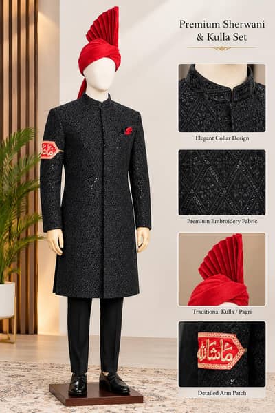 used  Embroidery shirwani for sale