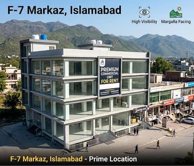Premium Corporate Unit for Rent | F-7 Markaz, Islamabad Complete Commercial Unit Approx. 2,370 Sq. Ft. Covered Area Prime Location: F-7 Markaz, Islamabad Margalla Facing | High Visibility | Premium Commercial Address
