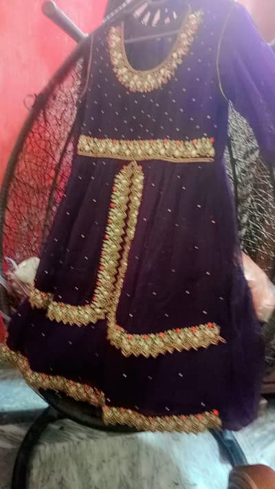 readymade dress in pure with hand made embroidery
