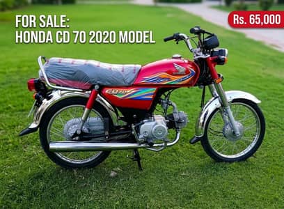 Honda CD 70 2020 Model – Excellent Condition | Lahore Registered
