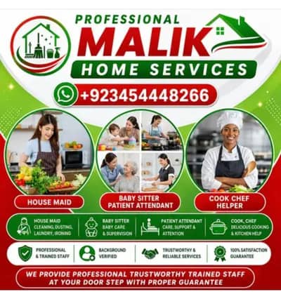 PROFESSIONAL MAID BABY SITTER PATIENT ATTENDENT COOK HELPER CHEF