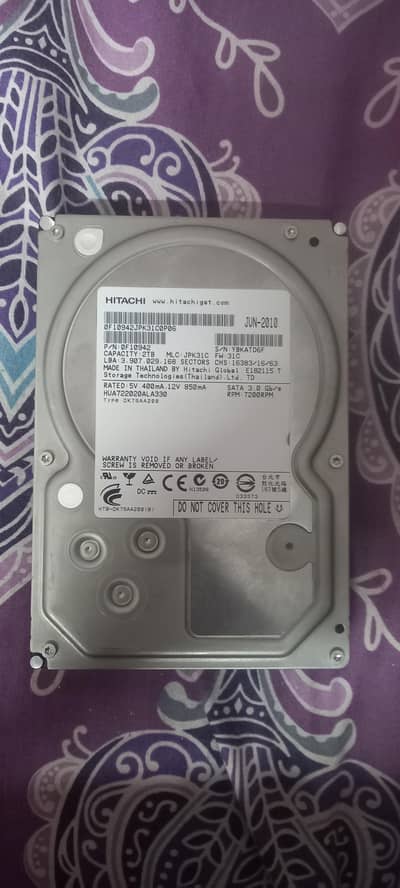 2TB Hitachi Hard Drive
