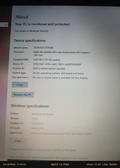 ​HP Pavilion Quad Core AMD A8 | 8GB RAM | 128GB Fast SSD