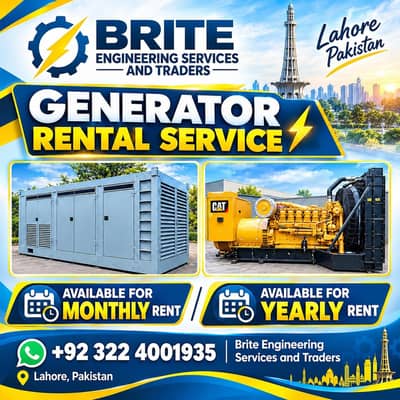 Rental Generators / Generator on Rent / Generator for Rent.