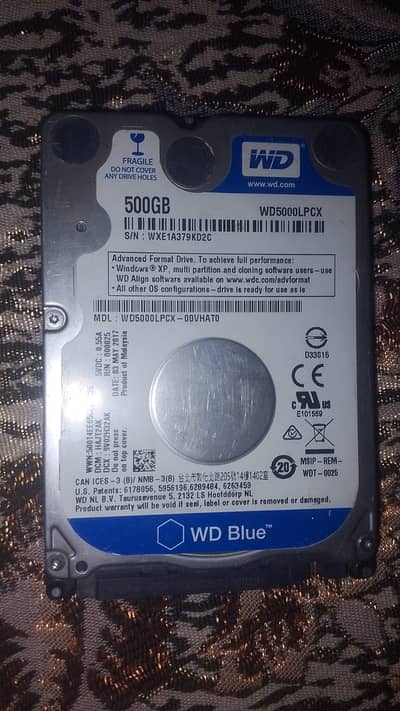 wd blue hard disk 500gb laptop