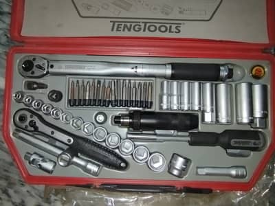 TengTools 49-Piece 3/8" Drive "Mini Mecca Rosso" Socket and Tool Set.