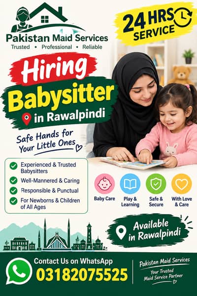 Hiring Babysitter in Rawalpindi – 24 Hours | Pakistan Maid Services