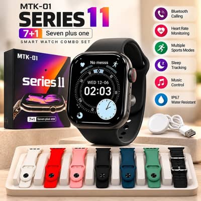 MTK-01 Series 11 Smart Watch 7+1 Straps | Bluetooth Calling