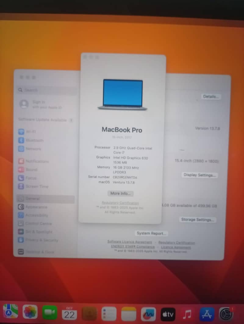 Macbook pro 15 inch 2017 2