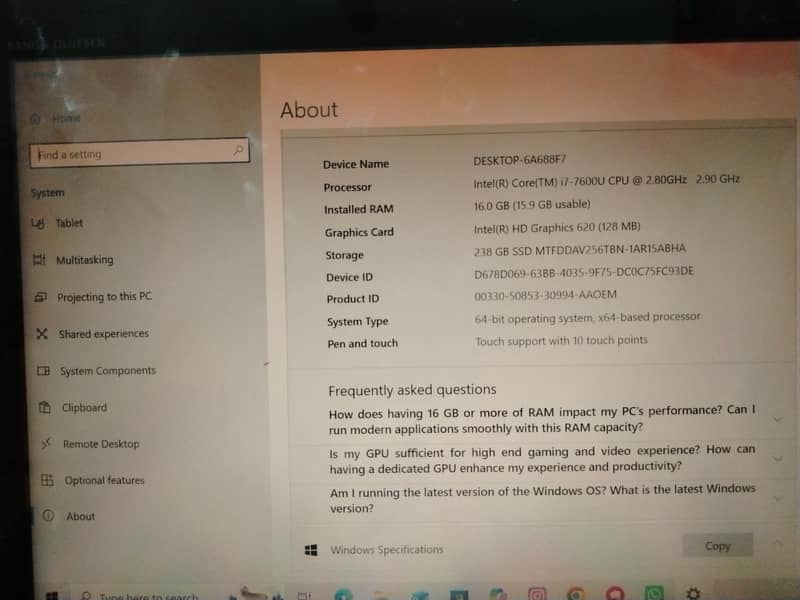 HP  Intel  core i7 5