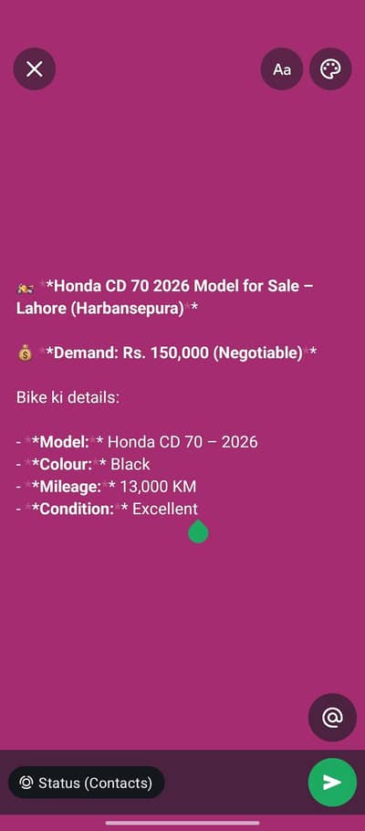 Urgent Honda CD 70 Sale