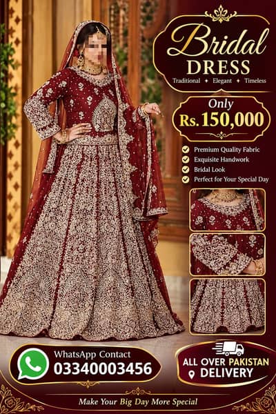 Bridal dress/ bridal barat dress/ designer lehnga/ bridal lehnga