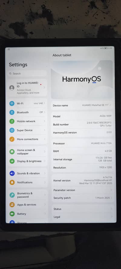 Huawei iPad 4GB ram 128 GB memory 10 button condition