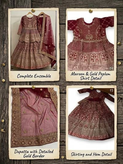 bridal maroon lehnga