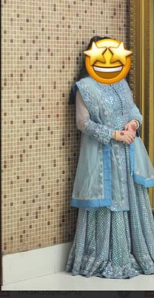 The Aqua Serenade – Premium Designer Bridal Pishwas / Lehenga