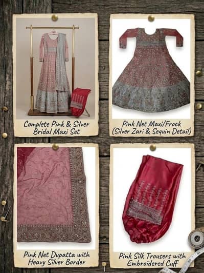 gorgeous pink and silver bridal maxi