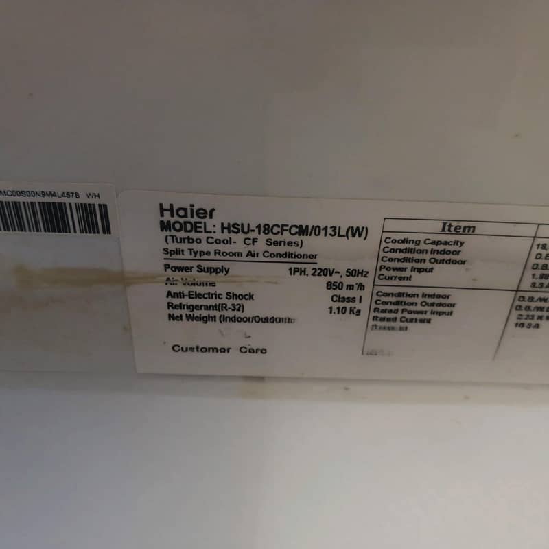Haier split Ac 0