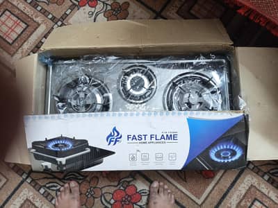 Brand New Fast Flame 3 Burner Gas Stove