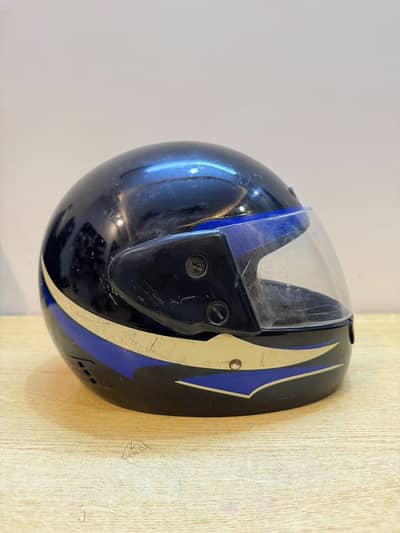 Atlas Full Face Motorcycle Helmet – Black & Blue