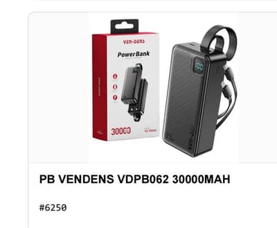 VEN-DENS 30000mAh Power Bank Original Fast Charging