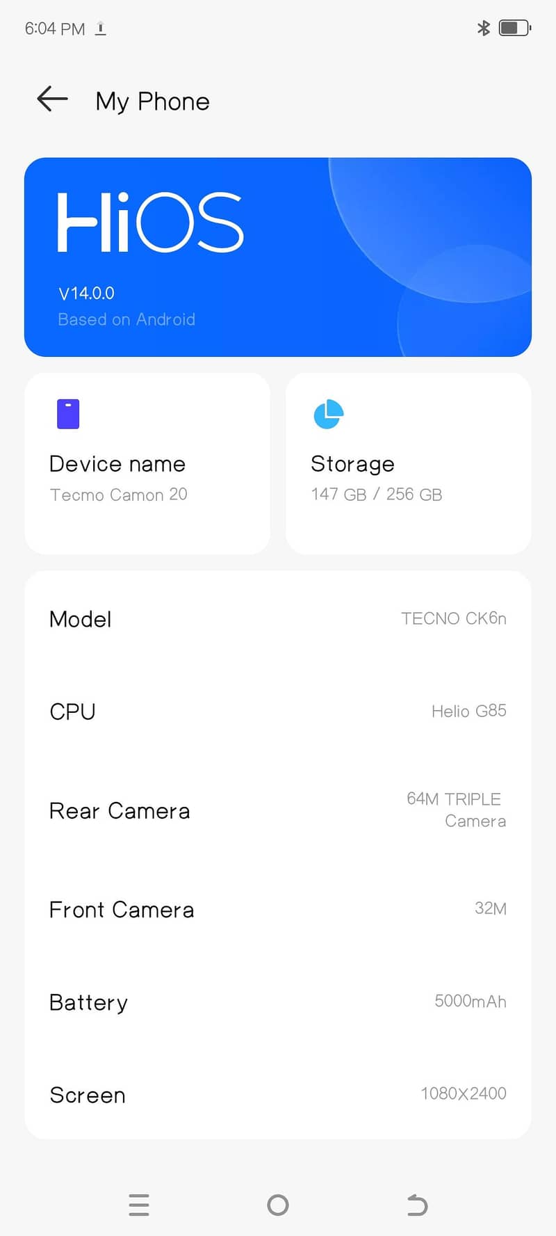 Tecno CAMON 20 7