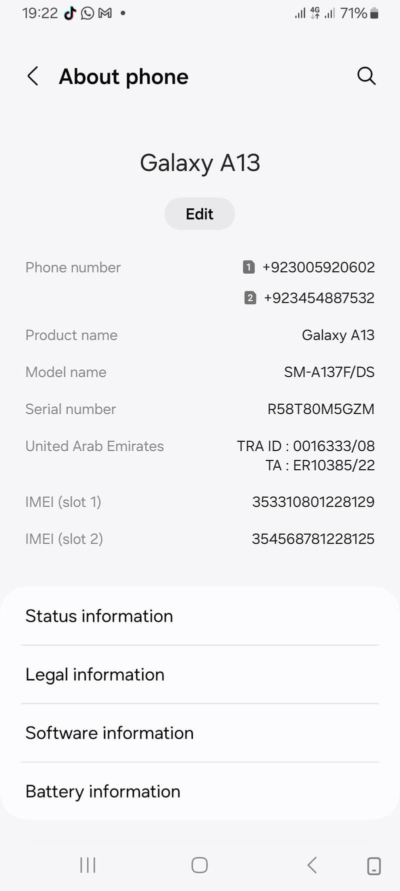 Samsung Mobile A13 0