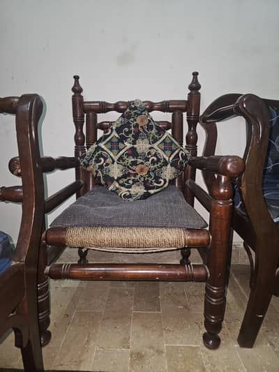 Sheesham wood sofa and table