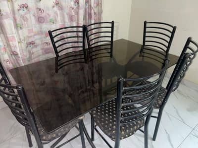 6 Seater Dining Table with Chairs for Sale