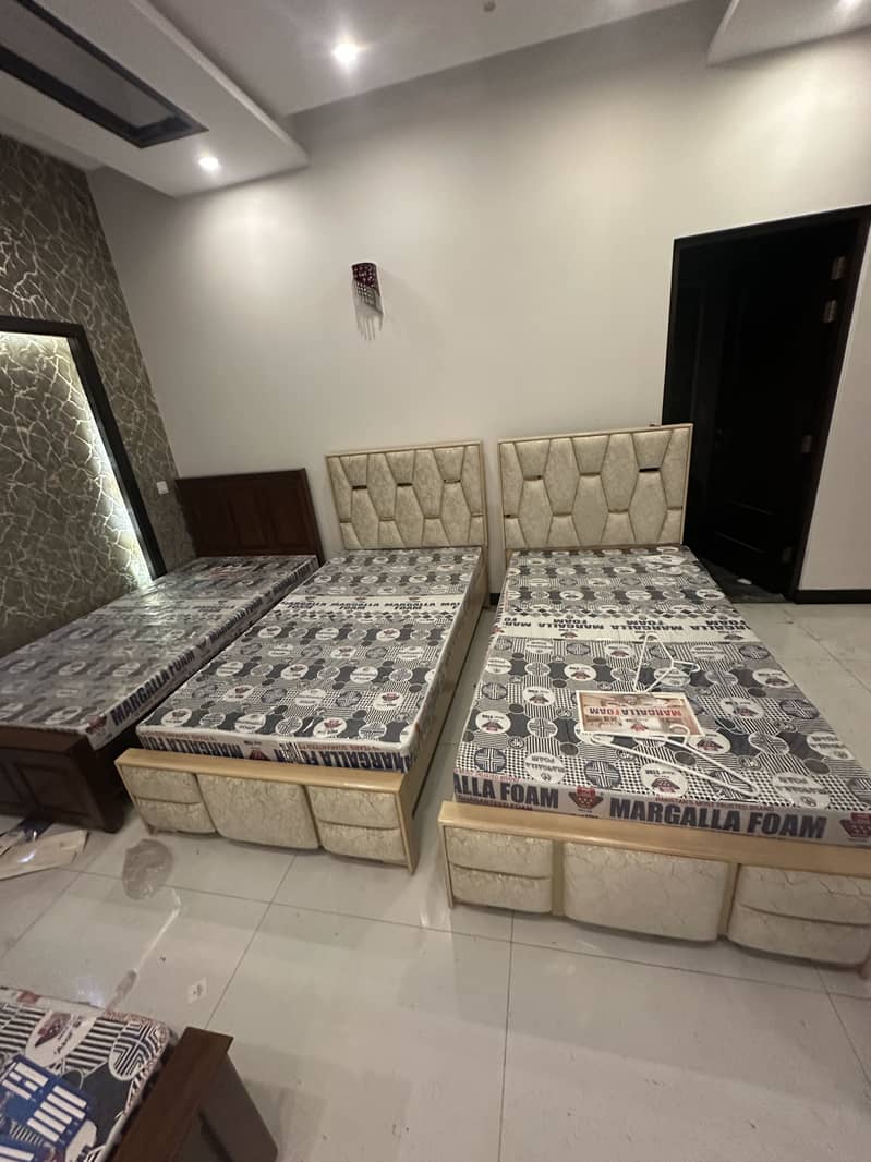 single bed double bed sofas dining table 1