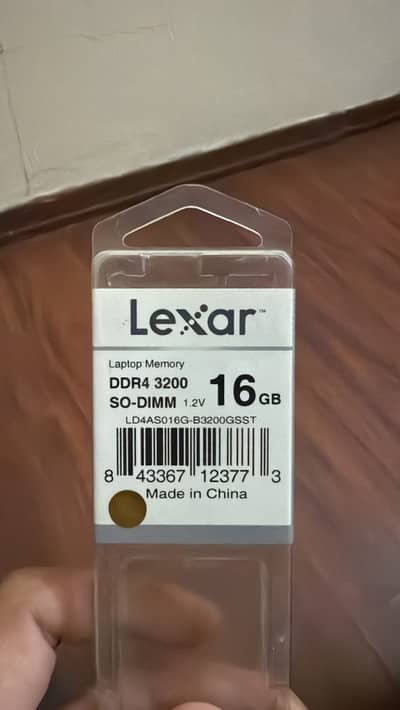 Lexar 16 gb ddr4 sodimm 3200mhz for laptop slightly used with packagin