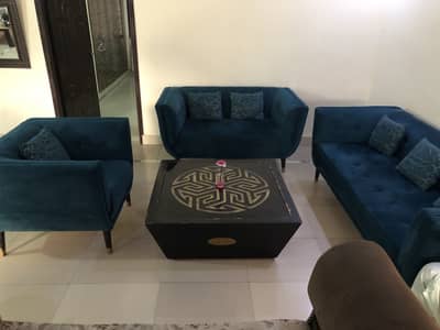 6 Seater Sea Green Sofa set
