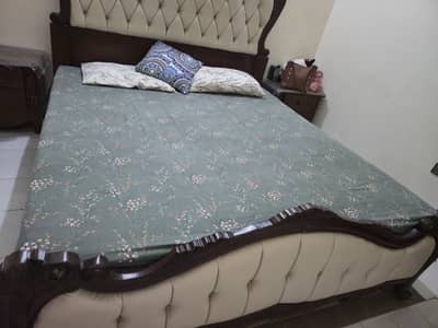 Luxury Wooden Bed with Canon Spine Care Mattress – Only 1 Month Used