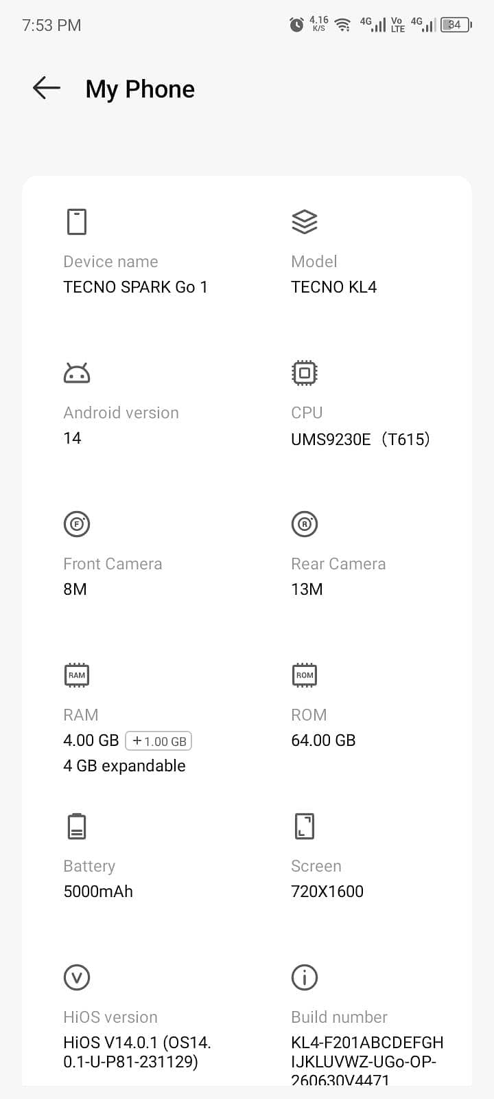 Tecno Spark Go 0