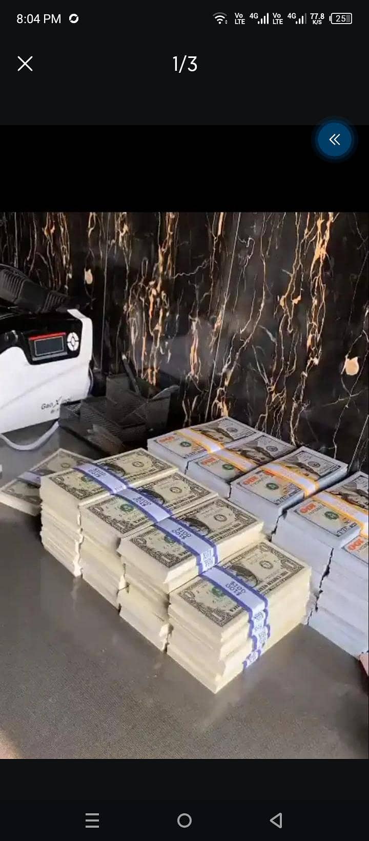 Dollar for wadding available 0