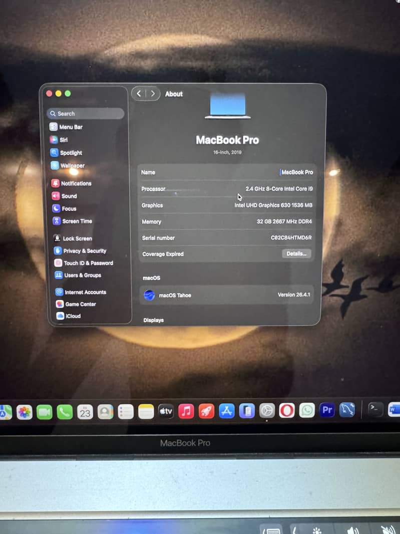 Apple macbookpro 2019 4