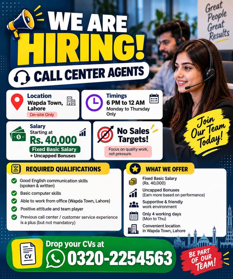 Call Center agents needed 0