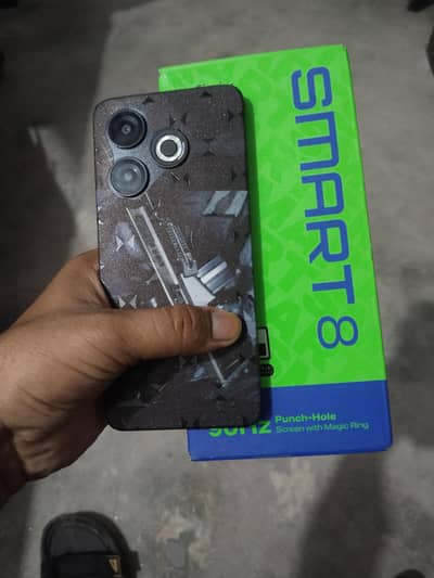 Infinix Smart 8 with box 8+64 condition 10 by 9