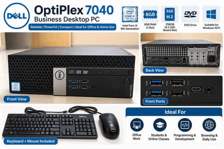 Dell PC Core i5 6th Gen System 8gb 256gb