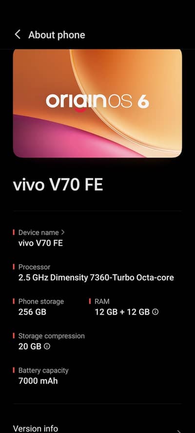Vivo V70 FE 5G