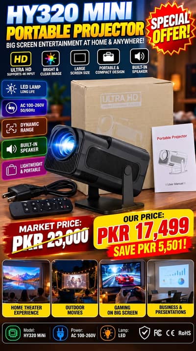 New Magcubic HY300 Pro+ Smart Projector - Android 14, 4K