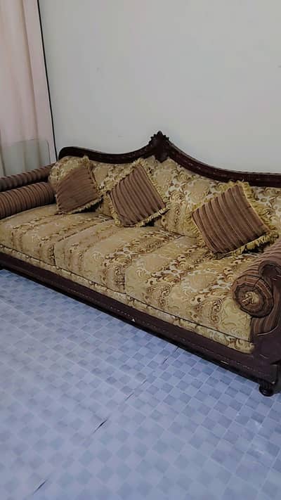 wooden sofa set 6 seater