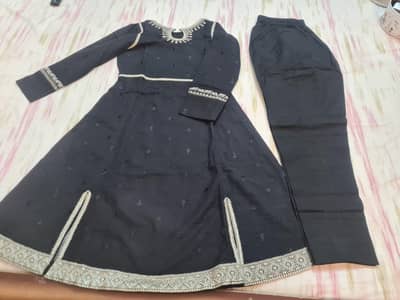 Brand new black khaddar girls dress