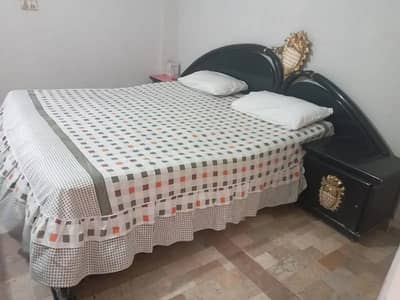 Complete Double Bed Set with Mattress, Dressing Table & 3-Door Wardrob
