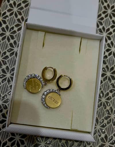Original GUESS 18k Plated earrings