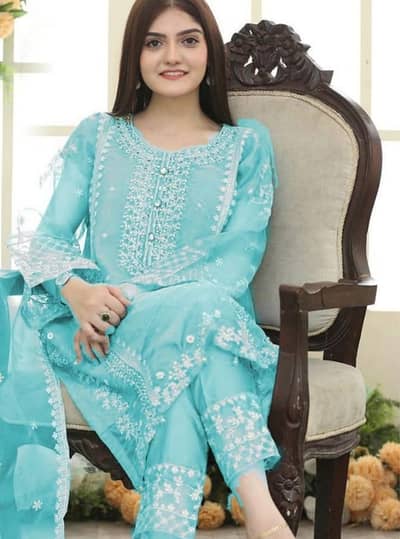 Swiss Lawn Embroidered 3 Piece - New