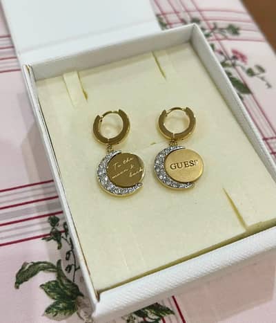 New GUESS 18k Plated Earrings