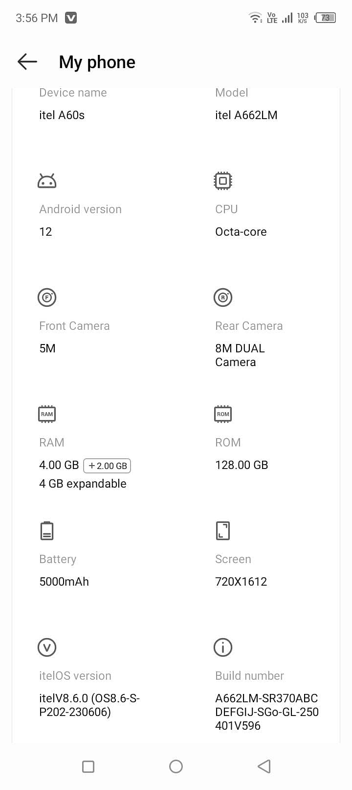 Itel A60s 3