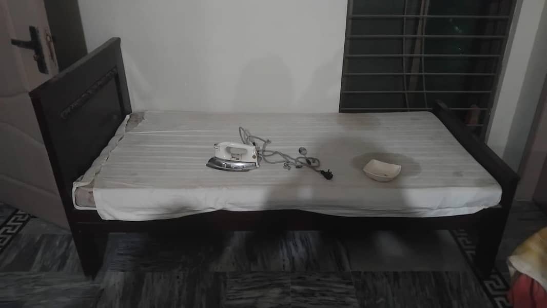 Single Bed With mattress & side table 1