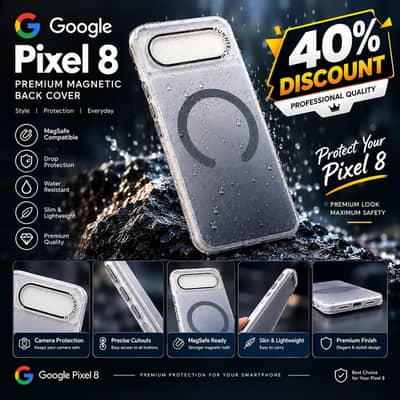 Google Pixel 8 Premium Magnetic Back Cover – Stylish & Slim Case