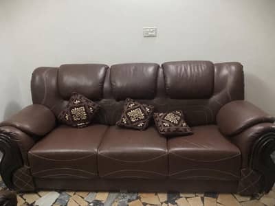 Brown Leather Sofa Set for Sale – Comfortable & Stylish
